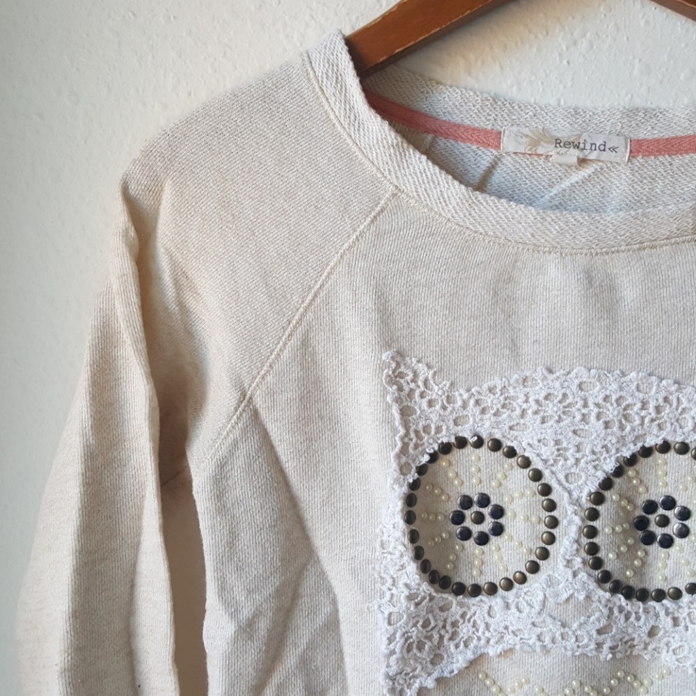 🌿Rewind Lace Owl Top